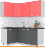 Кухня Интерлиния Мила Лайт 1.2x1.9 (красный-антрацит-кастилло темный) картинка
