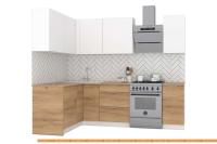 Кухня Интермебель Микс Топ-24 1.9x1.52м левая (белый премиум-дуб крафт зол-венато) картинка