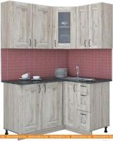 Кухня Интерлиния Мила Хольц 14x12 (дуб серый) картинка