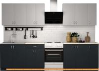 Кухня S-Company Клео лайт 2.5 (антрацит/стальной серый) картинка