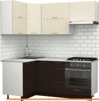 Кухня S-Company Клео крафт 1.2x1.9 левая (файнлайн мокка/файнлайн крем) картинка