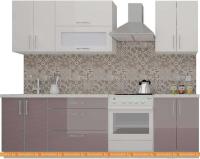 Кухня ВерсоМебель ВерсоЛайн 4-2.0 (белый/глициния) картинка