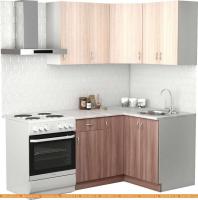 Кухня S-Company Клео лайт 1.2x1.3 правая (ясень шимо темный/ясень шимо светлый) картинка