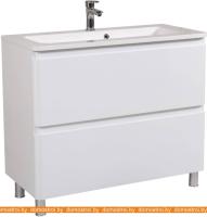 Тумба под умывальник Аква Родос Акцент 100 (белый, напольная) картинка
