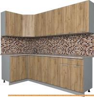 Кухня Интерлиния Мила Лайт 1.2x2.4 (дуб золотой) картинка