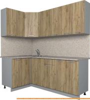 Кухня Интерлиния Мила Лайт 1.2x2.0 (дуб золотой) картинка