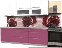 Кухня Интерлиния Мила Пластик 2.5 В (гортензия глянец/белый глянец/опал светл.) картинка