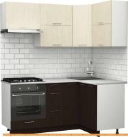 Кухня S-Company Клео крафт 1.2x1.8 правая (файнлайн мокка/файнлайн крем) картинка