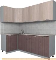 Кухня Интерлиния Мила Лайт 1.2x2.2 (ясень светлый/ясень темный) картинка