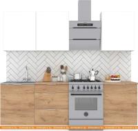 Кухня Интермебель Микс Топ-4 1.8м (белый премиум-дуб крафт зол-дуб крафт зол) картинка