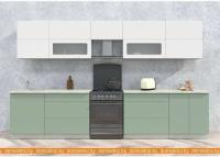 Кухня Интерлиния Мила Матте 3.5 Б (белый/мята/опал светлый) картинка