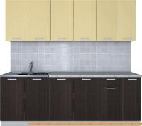 Кухня Интерлиния Мила Лайт 2.3 (ваниль/дуб венге) картинка