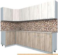 Кухня Интерлиния Мила Лайт 1.2х2.6 (дуб белый/дуб серый) картинка