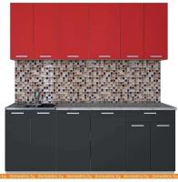 Кухня Интерлиния Мила Лайт 2.0-60 (красный-антрацит-кастилло темный) картинка