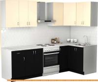 Кухня S-Company Клео лайт 1.2x2.0 правая (черный/песочный) картинка