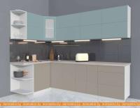 Кухня Интерлиния Мила Матте 1.5x2.6 А правая (океан-луна-травертин серый) картинка