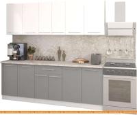 Кухня Кастанье Марта 2.2 (белый глянец/серый пыльный) картинка