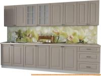 Кухня Интерлиния Мила Деко 3.0 А (луна/травертин серый) картинка