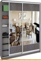 Шкаф-купе Кортекс-мебель Сенатор ШК11-45 Геометрия ДСП с зеркалом (береза) картинка