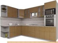 Кухня Интерлиния Мила Gloss 1.88x3.0 левая (капучино) картинка