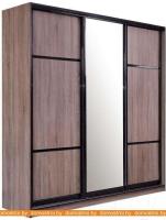 Шкаф-купе Евва 24 TTG.02 АЭП ШК.3 01 (трюфель/венге глянец) картинка