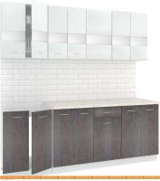 Кухня Кортекс-мебель Корнелия Экстра 2.1м (белый/береза/марсель) картинка