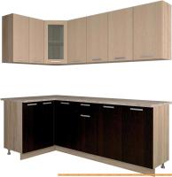 Кухня Интерлиния Мила 12x22 (дуб молочный/дуб венге) картинка