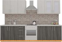 Кухня ВерсоМебель ВерсоЛайн 1-2.4 (северное дерево светлое/северное дерево темное) картинка