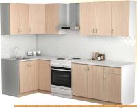 Кухня S-Company Клео лайт 1.2x2.2 левая (дуб молочный/дуб молочный) картинка
