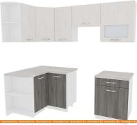 Кухня ВерсоМебель Эко-5 1.2x2.1 левая (северное дерево светлое/сев дерево темное) картинка