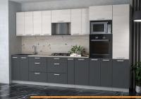 Кухня Интерлиния Мила Лайт 3.4 ВТ (вудлайн кремовый/антрацит/бискайская сосна) картинка