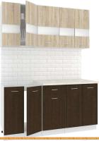 Кухня Кортекс-мебель Корнелия Экстра 1.6м (дуб сонома/венге/королевский опал) картинка