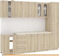 Кухня Кортекс-мебель Корнелия Ретро 2.6м (дуб сонома/мадрид) картинка