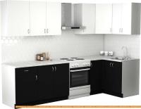 Кухня S-Company Клео лайт 1.2x2.3 правая (черный/белый) картинка