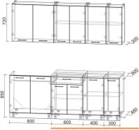 Кухня Интерлиния Мила Лайт 2.1 (дуб молочный/дуб венге) картинка