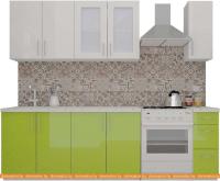 Кухня ВерсоМебель ВерсоЛайн 3-1.9 (белый 001/лайм яркий 026) картинка