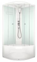 Душевая кабина Domani-Spa Delight 110 high 100x100 (прозрачное стекло / белые стенки) картинка