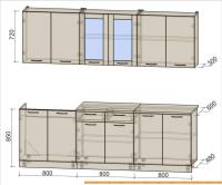 Кухня Интерлиния Мила 24 (антрацит/вудлайн кремовый) картинка