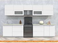 Кухня Интерлиния Мила Матте 3.3 Б (белый/белый/опал светлый) картинка