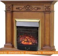 Комплект камина Smolcom Verona STD-ASP с Royal Flame Majestic FX M Brass (дуб антик) картинка