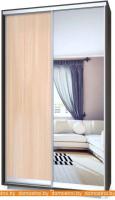 Шкаф-купе Modern Роланд 1300 (450) (дуб млечный/зеркало/венге) картинка