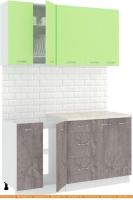 Кухня Кортекс-мебель Корнелия Лира 1.5м (зеленый/оникс/королевский опал) картинка