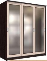 Шкаф-купе Интерлиния Неаполь АН-012-20-03 БФ (дуб молочный/дуб венге) картинка