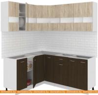Кухня Кортекс-мебель Корнелия Экстра 1.5x1.4 без столешницы (дуб сонома/венге) картинка
