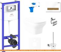 Унитаз Lavinia Boho Relfix Bristol Rimless 9 в 1 75110380 (белый пластик) картинка