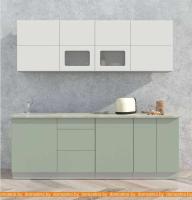 Кухня Интерлиния Мила Матте 2.2 А (белый/мята/опал светлый) картинка