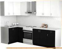 Кухня S-Company Клео лайт 1.2x2.2 левая (черный/белый) картинка
