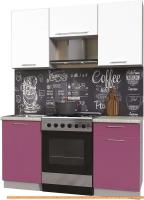 Кухня Интерлиния Мила Пластик 1.6 А (гортензия гл/белый гл/опал светлый) картинка