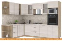 Кухня Интерлиния Мила 1.88x2.8 левая (вудлайн кремовый-малага) картинка