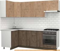 Кухня S-Company Клео крафт 1.2x2.4 левая (дуб харбор эспрессо/дуб харбор зол.) картинка